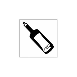 「ボトルのメッセージ」ゴム印 ラバースタンプ