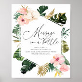 ボトルのメッセージGuest Book Signブライダルシャワー ポスター (正面)