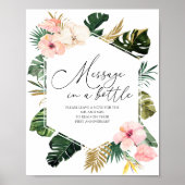 ボトルのメッセージGuest Book Signブライダルシャワー ポスター (正面)