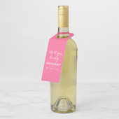 ボトルのラベル-私の新婦付添人のピンクです ボトルネックタグ (アングル)