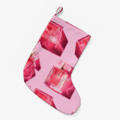 ボトルの女性香水 スモールクリスマスストッキング (正面 (吊り時))