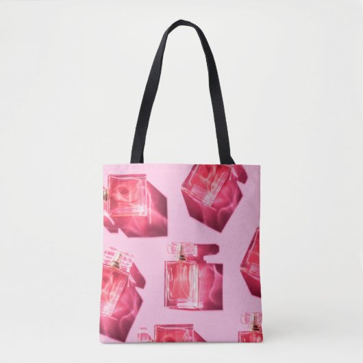 ボトルの女性香水 トートバッグ (正面)