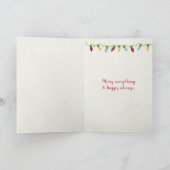 ボトルの幸せな休日メッセージ シーズンカード (内部)