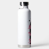 ボトルの形のグラフィックデザインピンクママがワインを必要 ウォーターボトル (右面)