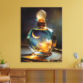 ボトルの月明かり – 夢想夜行性香水 キャンバスプリント (インサイチュ (リビング))