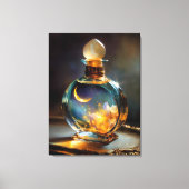 ボトルの月明かり – 夢想夜行性香水 キャンバスプリント (正面)