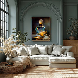 ボトルの月明かり – 夢想夜行性香水 キャンバスプリント