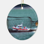 ボトルの海の装飾的なオーナメントの船 セラミックオーナメント (左)