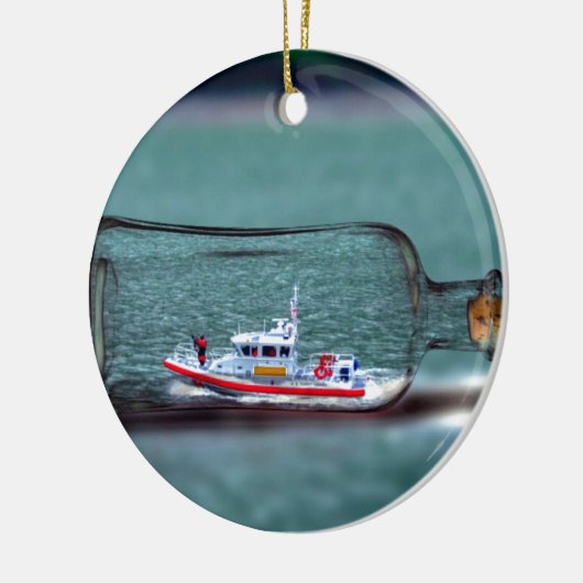 ボトルの海の装飾的なオーナメントの船 セラミックオーナメント (左)