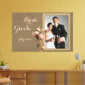 ボトルの結婚形見の菊 キャンバスプリント (インサイチュ (リビング))