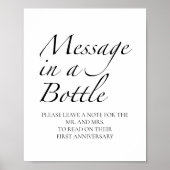 ボトルの結婚Guest Book Sign内のメッセージ ポスター (正面)