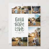 ボトルの緑の信仰は複数の写真を愛することを願う シーズンカード (正面)