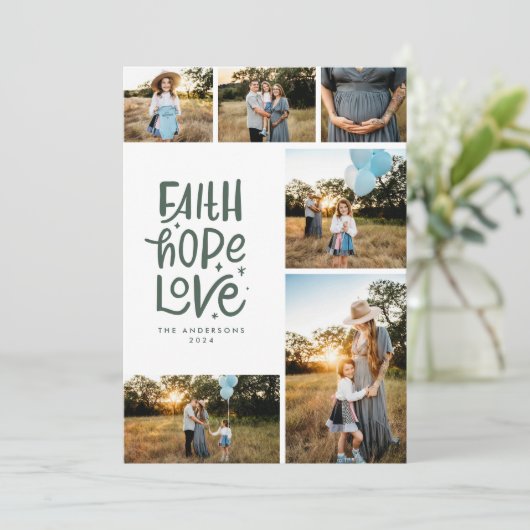 ボトルの緑の信仰は複数の写真を愛することを願う シーズンカード (スタンド正面)