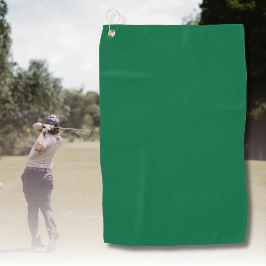 ボトルの緑無地の色 |クラシック |エレガント | ゴルフタオル