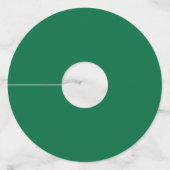 ボトルの緑無地の色 |クラシック |エレガント | ワイングラスタグ (裏面)