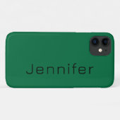 ボトルの緑無地の色 |ミニマリスト名 Case-Mate iPhoneケース (裏面(横))