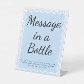 ボトルの赤ちゃんシャワーでCielito Lindo青いメッセージ 台座サイン (正面)