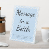 ボトルの赤ちゃんシャワーでCielito Lindo青いメッセージ 台座サイン (インサイチュ)