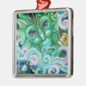 "ボトルの魔神"のオーナメント メタルオーナメント (左)