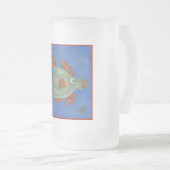 ボトルの魚 フロストグラスビールジョッキ (正面右)