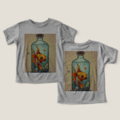 ボトルの魚 – ユニーク水中競技Tシャツデザイン (デザイン正面&裏面)