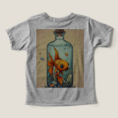 ボトルの魚 – ユニーク水中競技Tシャツデザイン (デザイン裏面)