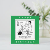 ボトルを開く人の心配漫画による傷害 カード (スタンド正面)