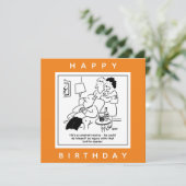 ボトルを開く人の心配漫画による傷害 カード (スタンド正面)