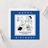 ボトルを開く人の心配漫画による傷害 カード (正面/裏面インサイチュ)