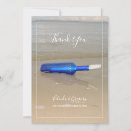 ボトルオンビーチサンド結婚ズ サンキューカード