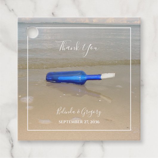 ボトルオンビーチサンド結婚ズ フェイバータグ (正面)