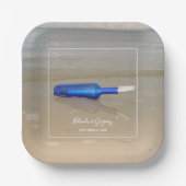 ボトルオンビーチサンド結婚ズ ペーパープレート (正面)