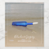 ボトルオンビーチサンド結婚ズ ワインラベル (シングルラベル)