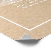 ボトルオンビーチ結婚砂の座席表 ポスター (角)