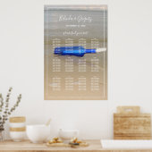 ボトルオンビーチ結婚砂の座席表 ポスター (キッチン)