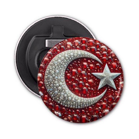 ボトルオープナーとトルコ色デザイン 栓抜き (正面)