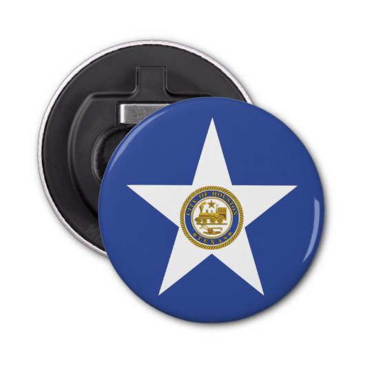 ボトルオープナーとヒューストン国旗 栓抜き (正面)