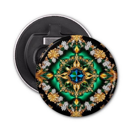 ボトルオープナーとブラジル色デザイン 栓抜き (正面)