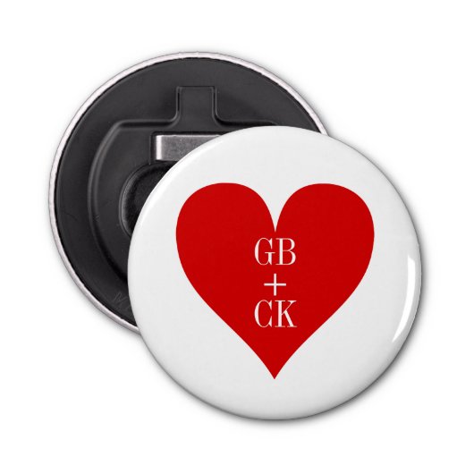 ボトルオープナーラバーズイニシャル 栓抜き (正面)