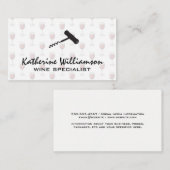 ボトルオープナー | ワイングラス模様 名刺 (正面/裏面)