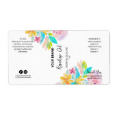 ボトルカスタムの植物体ドロッパー製品ラベル ラベル (正面)