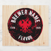ボトルカスタムレーベルのステッカー、クラフトビール、昆布茶 ビールラベル (シングルラベル)