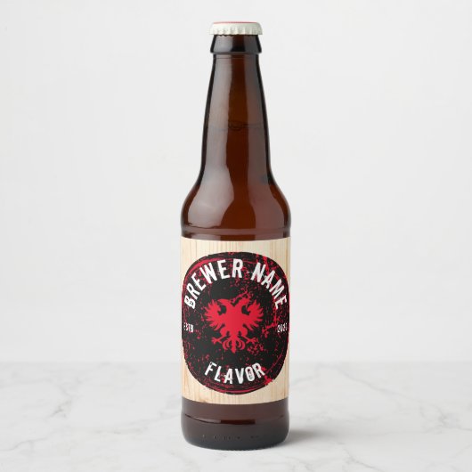 ボトルカスタムレーベルのステッカー、クラフトビール、昆布茶 ビールラベル (正面)