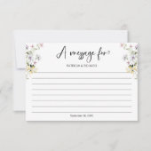 ボトルカードのワイルドフラワー結婚メッセージ 招待状 (正面)