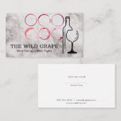 ボトルガラスロゴ | ワインの汚れ | 大理石 名刺 (正面/裏面)