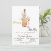 ボトルガラス, グリッター ブライダルシャワー 招待状 (スタンド正面)