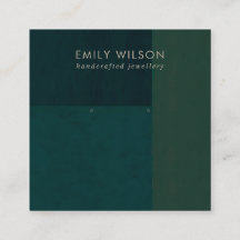 ボトルグリーンカラーブロックスタッドイヤリングディスプレイカード