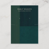 ボトルグリーンカラーブロックネックレスイヤリングディスプレイ 名刺 (正面)