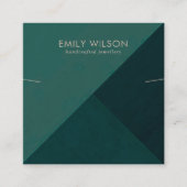 ボトルグリーントライアングルネックレスブレスレットディスプレイ スクエア名刺 (正面)