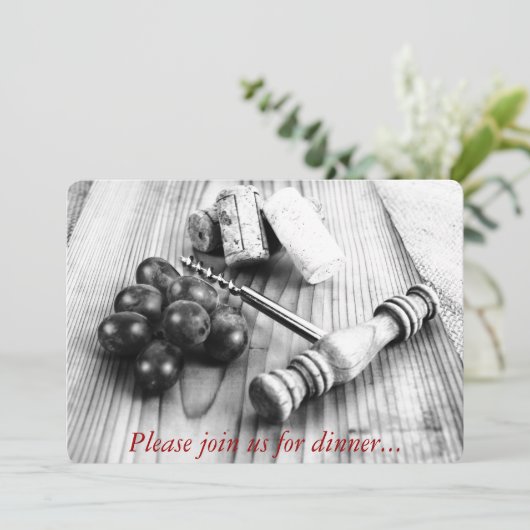 ボトルコルクねじ 招待状 (スタンド正面)